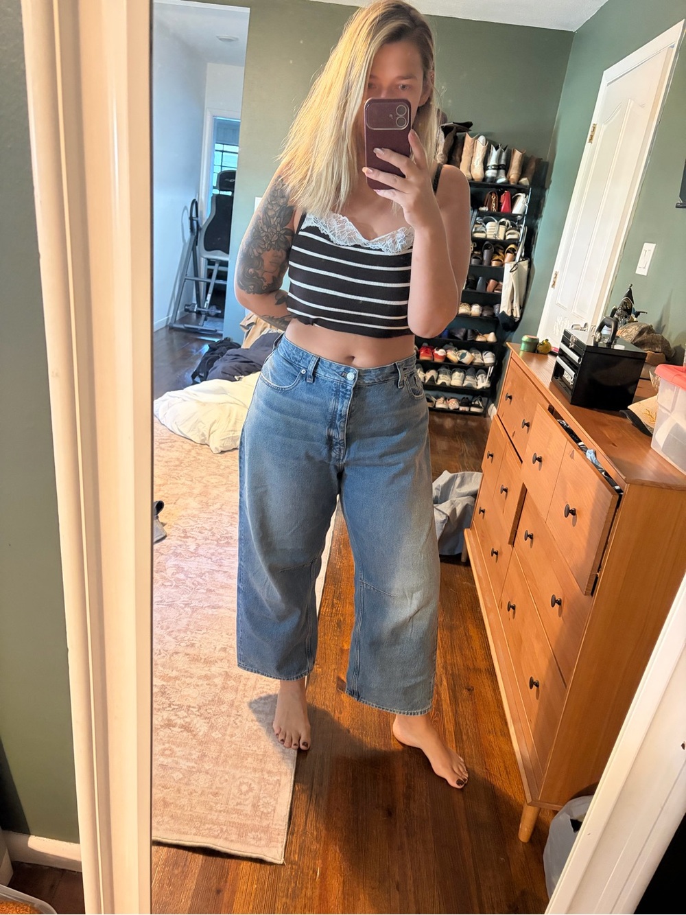 Madewell Curvy Darted Barrel Jeans 32